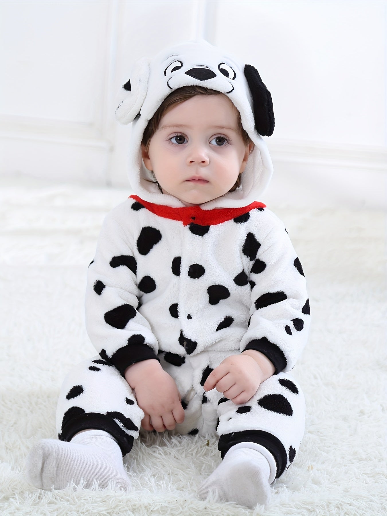 Unisex Babys Cozy Animal Print Kigurumi Onesie