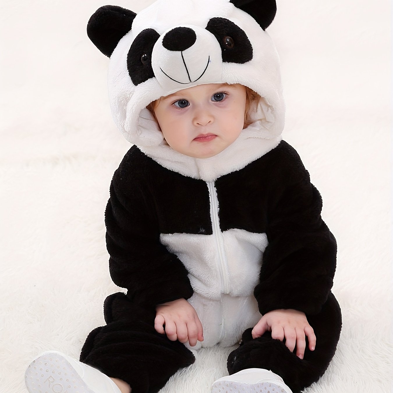 Unisex Babys Cozy Animal Print Kigurumi Onesie - Image 7