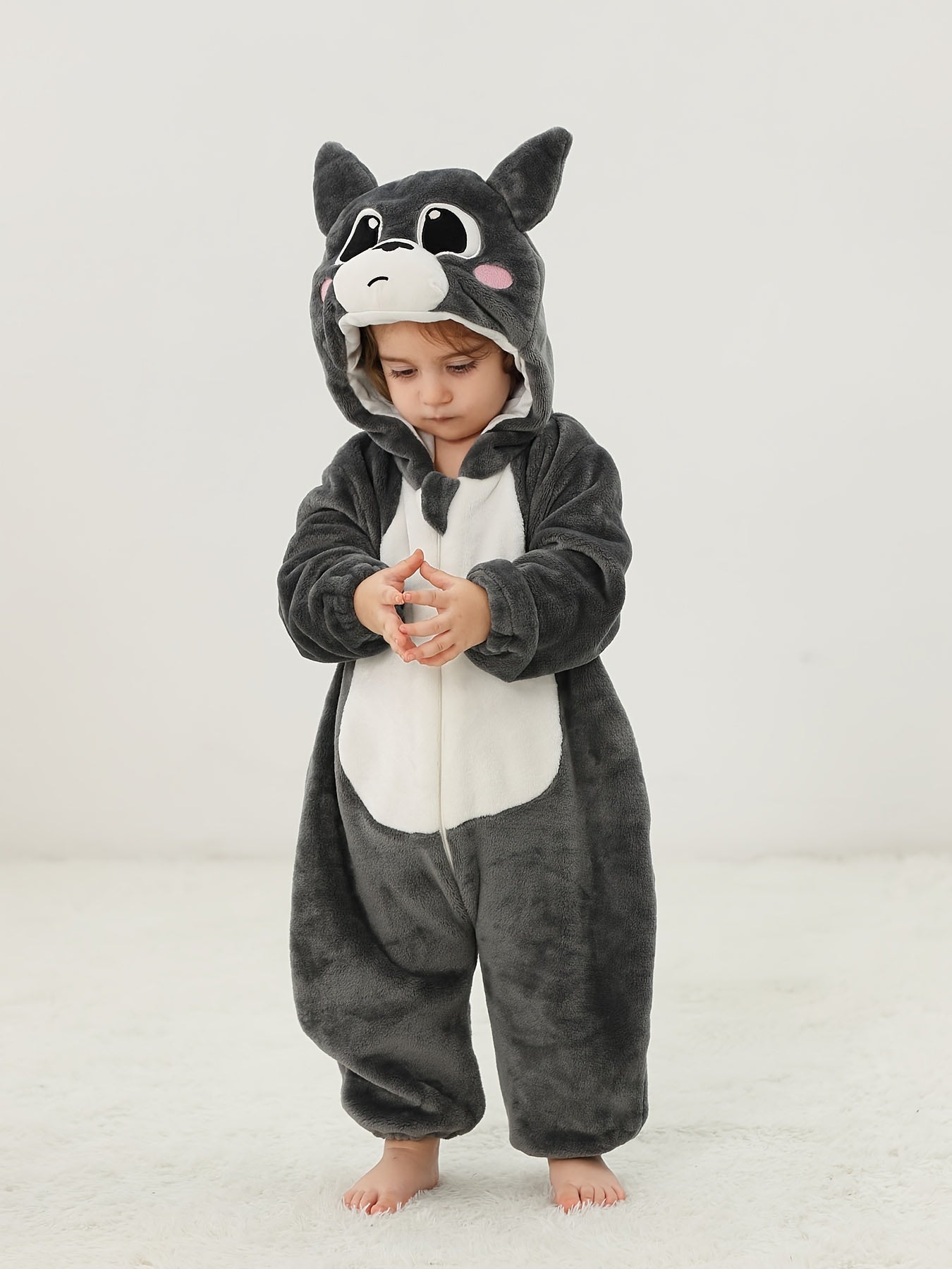 Baby Boys Cute Cartoon Raccoon Kigurumi Onesie - Image 9
