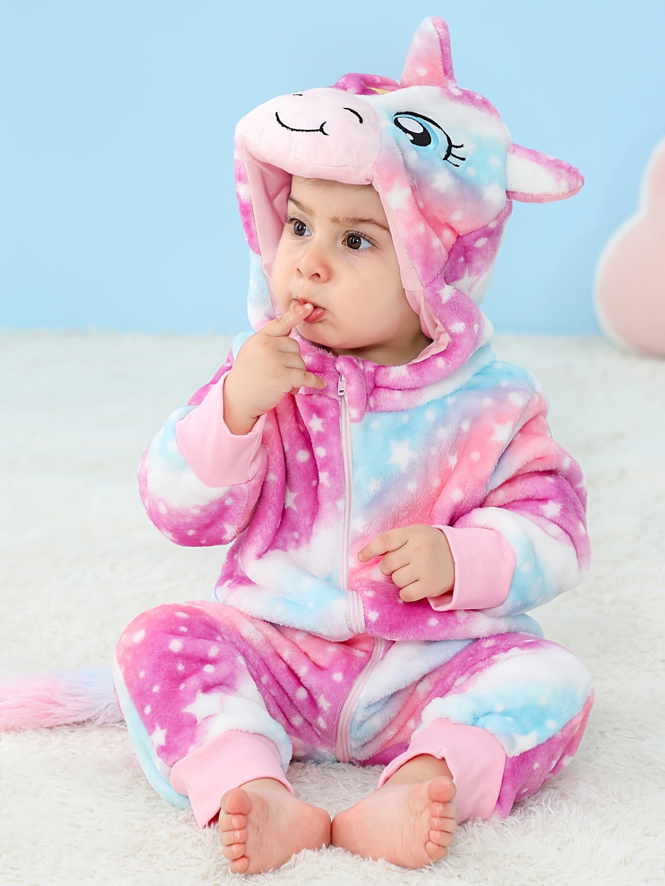 Super Cute Unisex Baby Hooded Animal Kigurumi Onesie