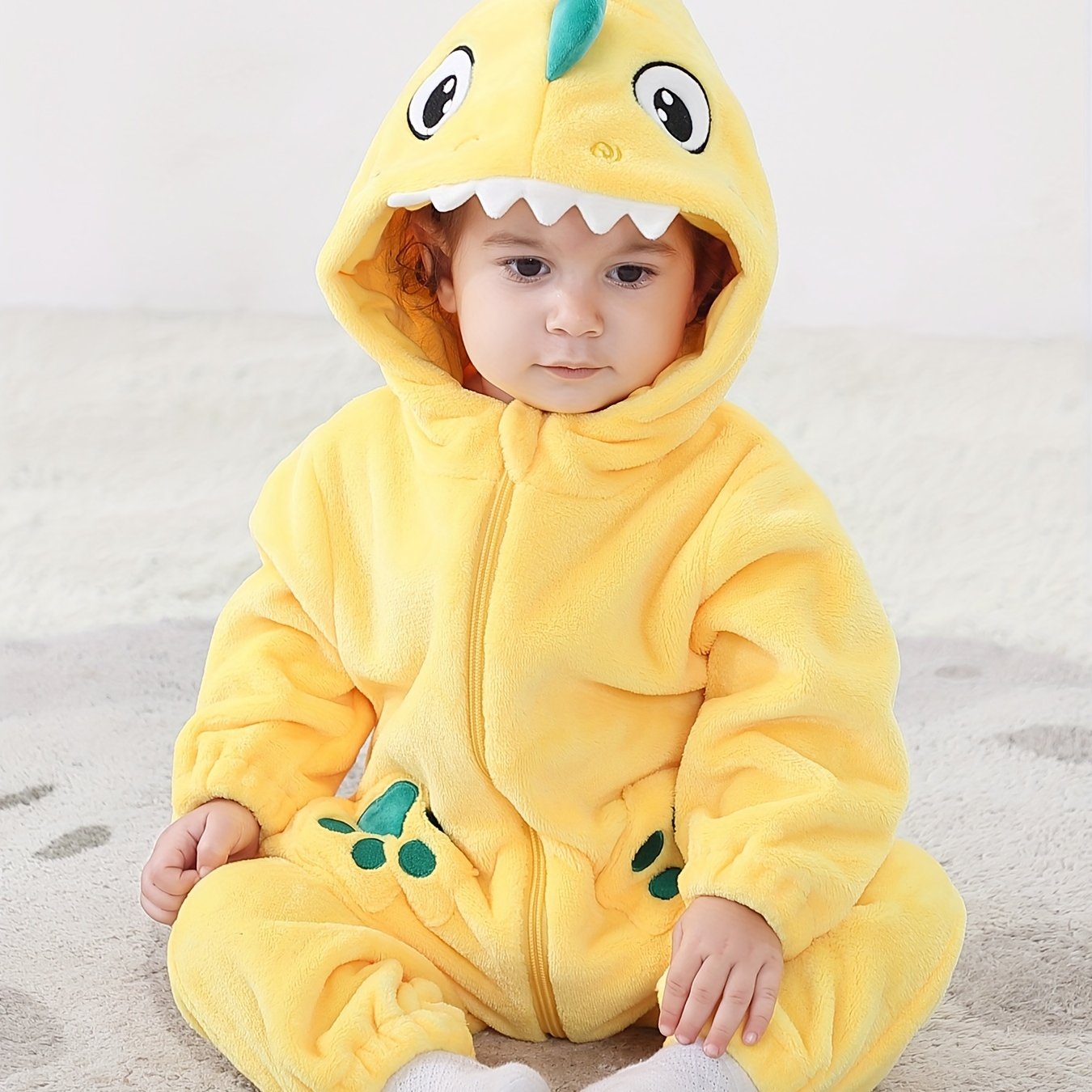 Adorable Cartoon Dinosaur Long Kigurumi Onesie - Image 4