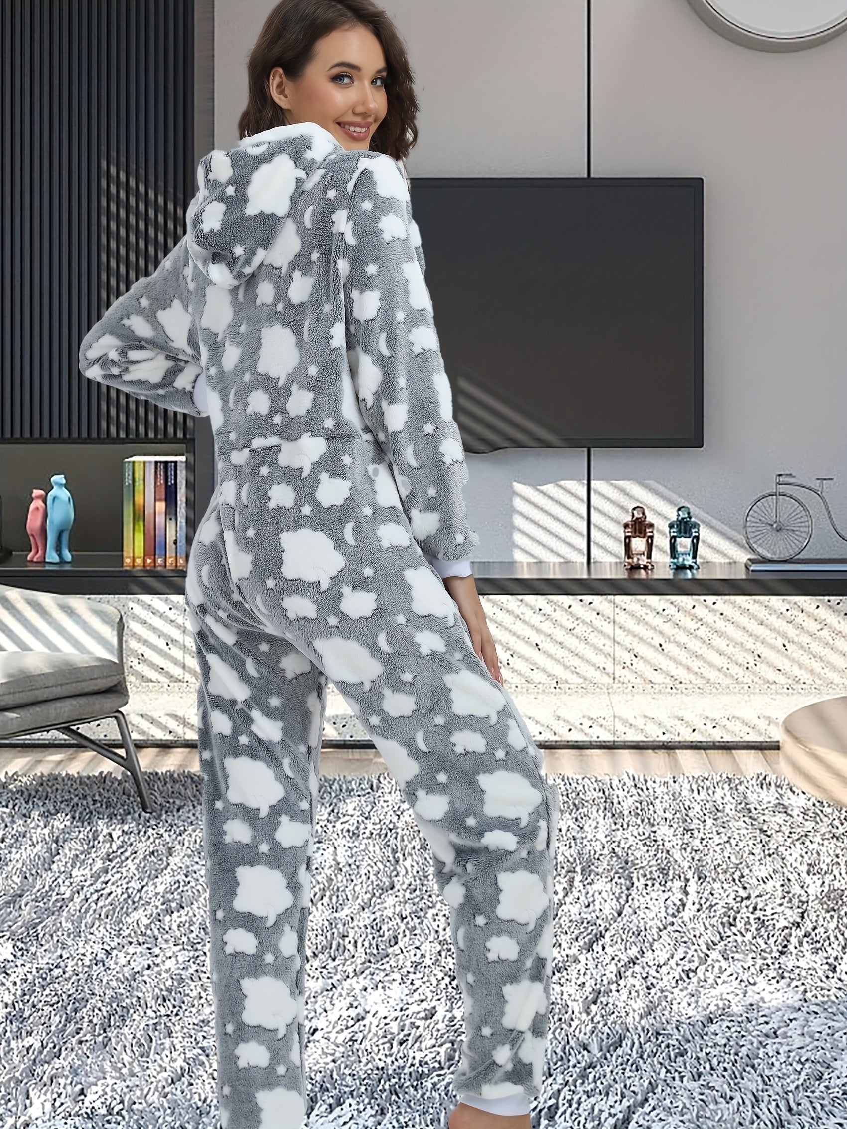 Cartoon Sheep Fuzzy Kigurumi Onesie - Image 8