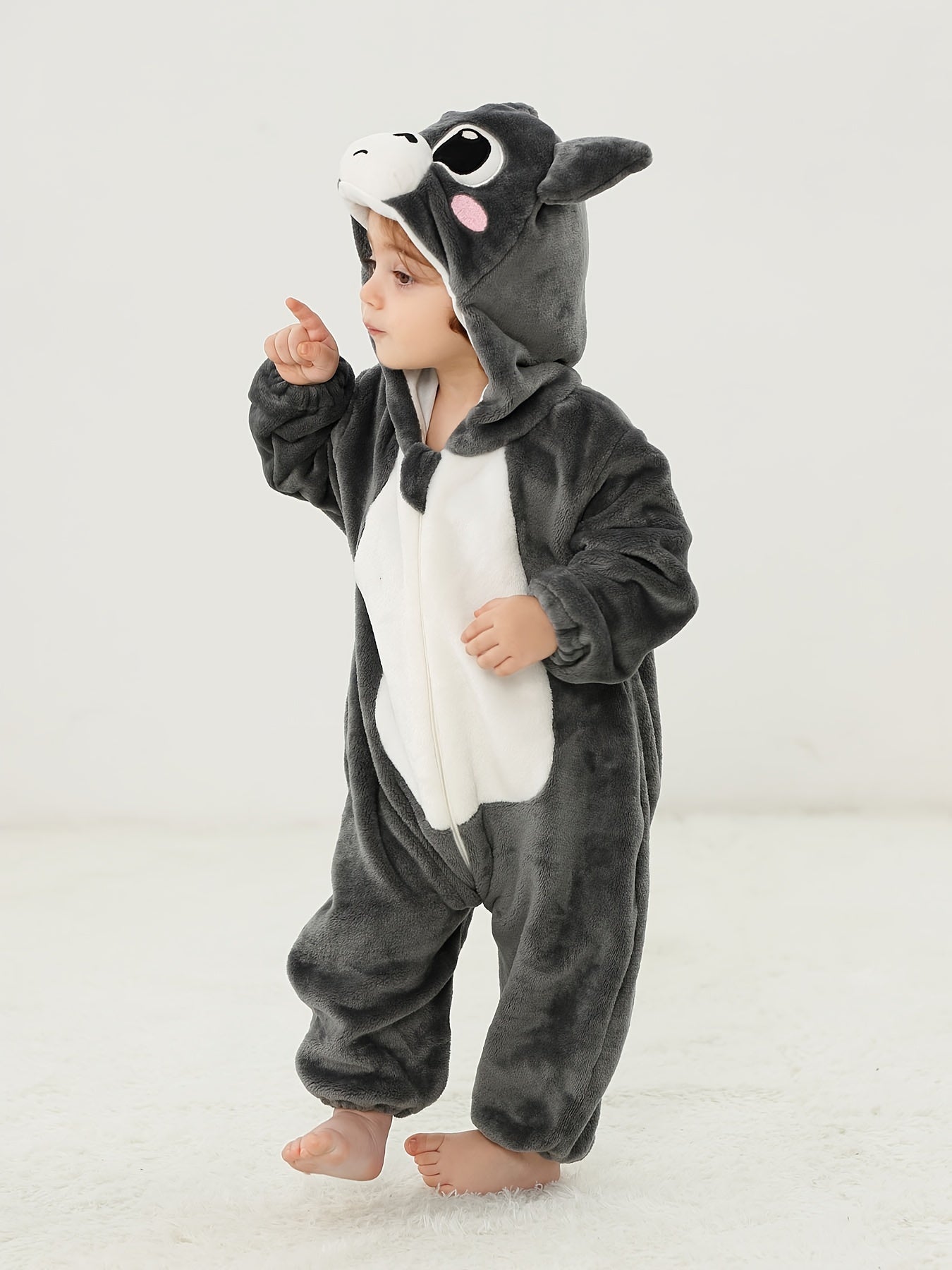 Baby Boys Cute Cartoon Raccoon Kigurumi Onesie - Image 6