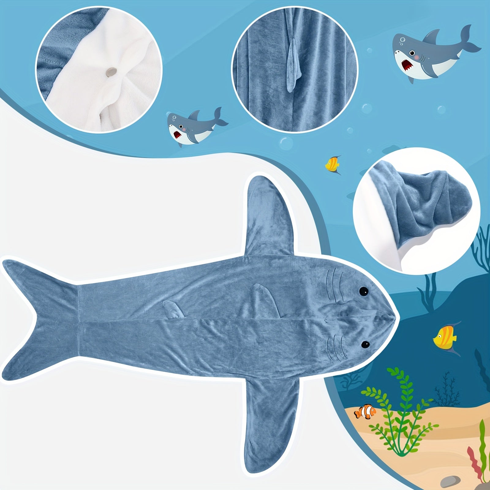 RAINBEAN Shark Blanket Kigurumi Onesie - Image 5