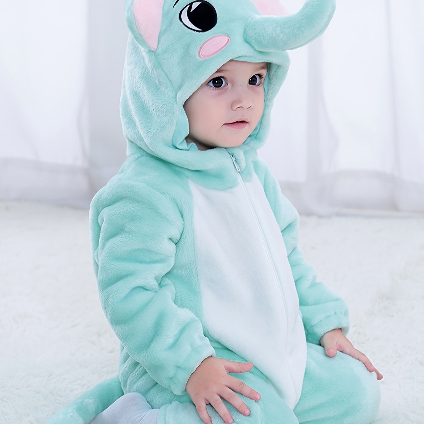 Unisex Babys Cozy Animal Print Kigurumi Onesie - Image 6