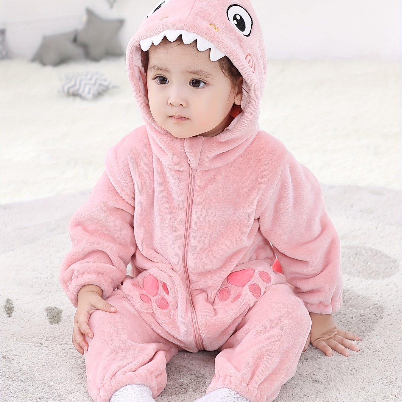Adorable Cartoon Dinosaur Long Kigurumi Onesie - Image 6