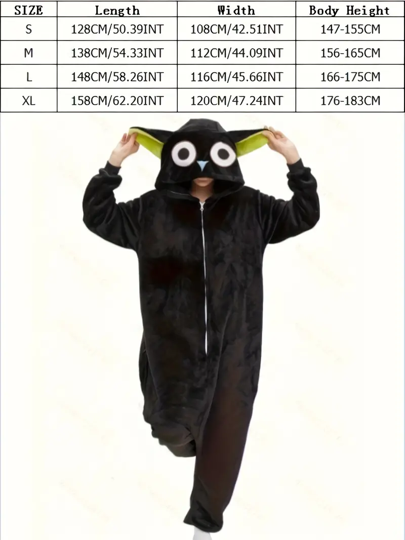 Black Cat Kigurumi Onesie - Image 6