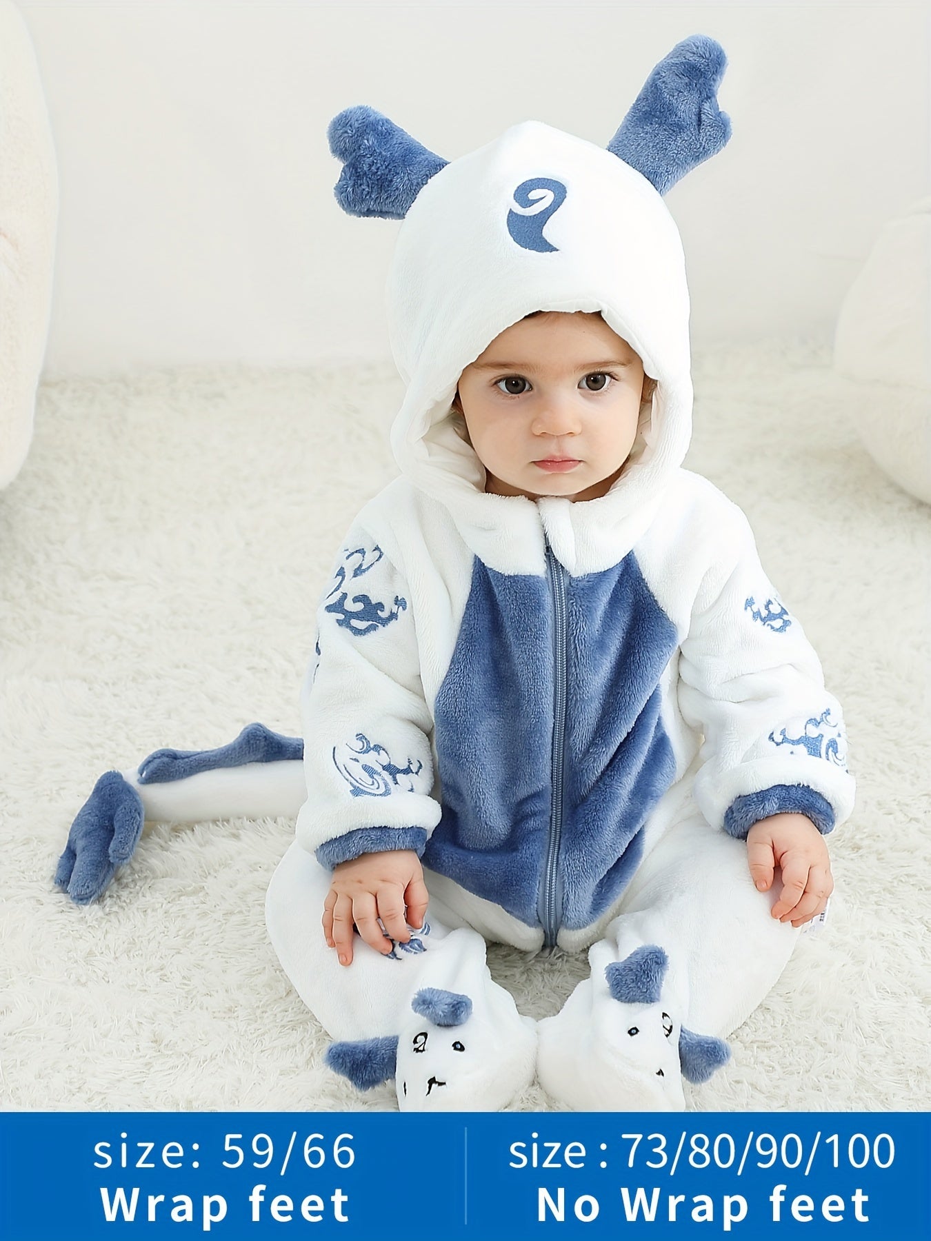 Adorable & Cozy Dragon Hooded Kigurumi Onesie - Image 4