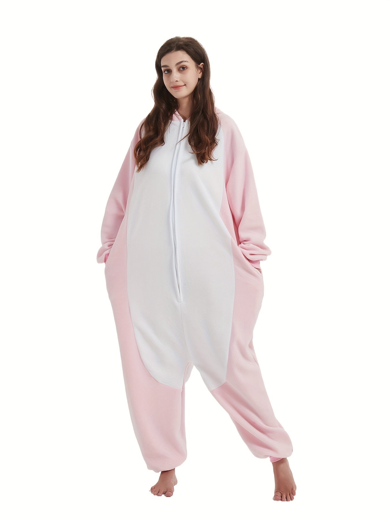 Cartoon Salamander Fuzzy Hooded Kigurumi Onesie - Image 6