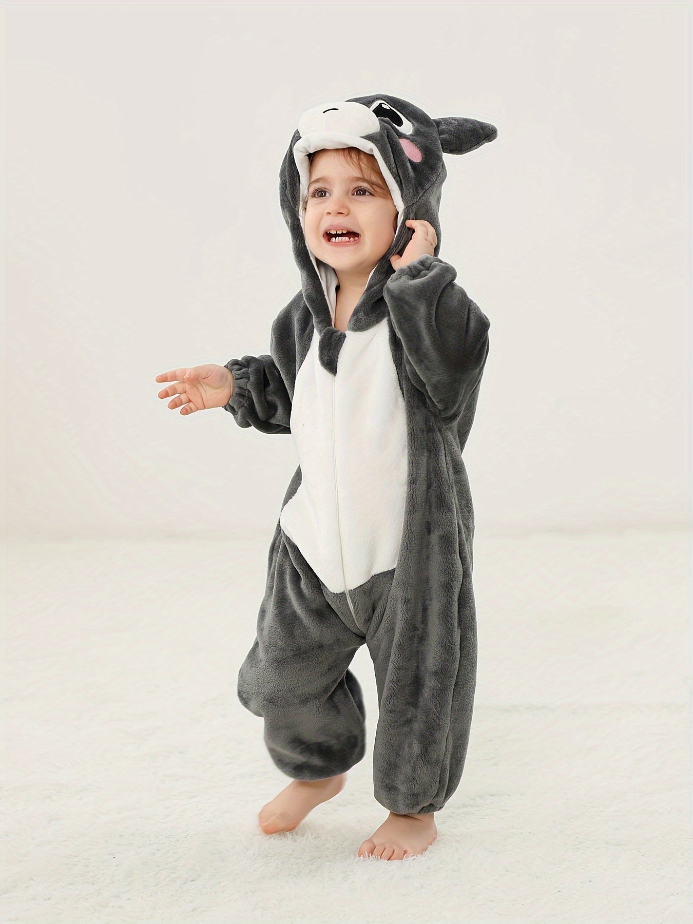 Baby Boys Cute Cartoon Raccoon Kigurumi Onesie - Image 8