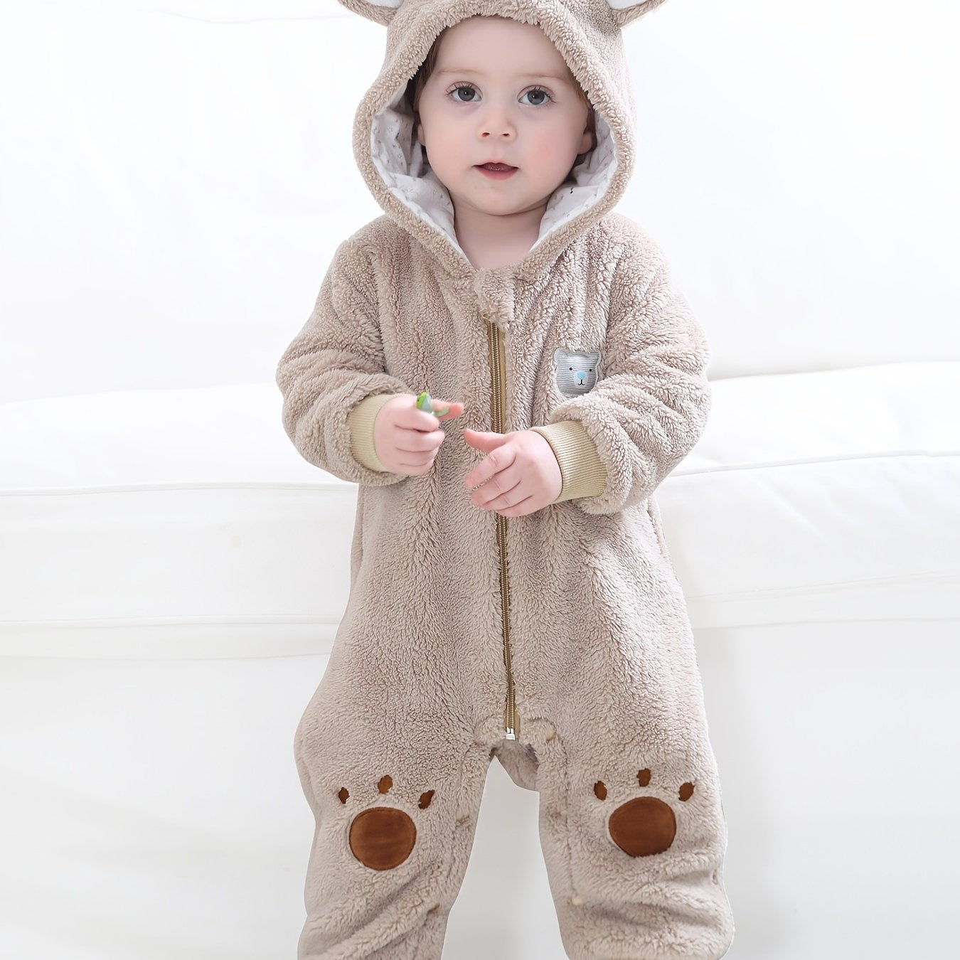 Unisex Babys Cozy Animal Print Kigurumi Onesie - Image 4