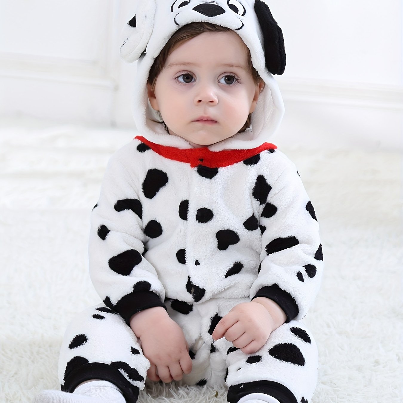 Unisex Babys Cozy Animal Print Kigurumi Onesie - Image 3