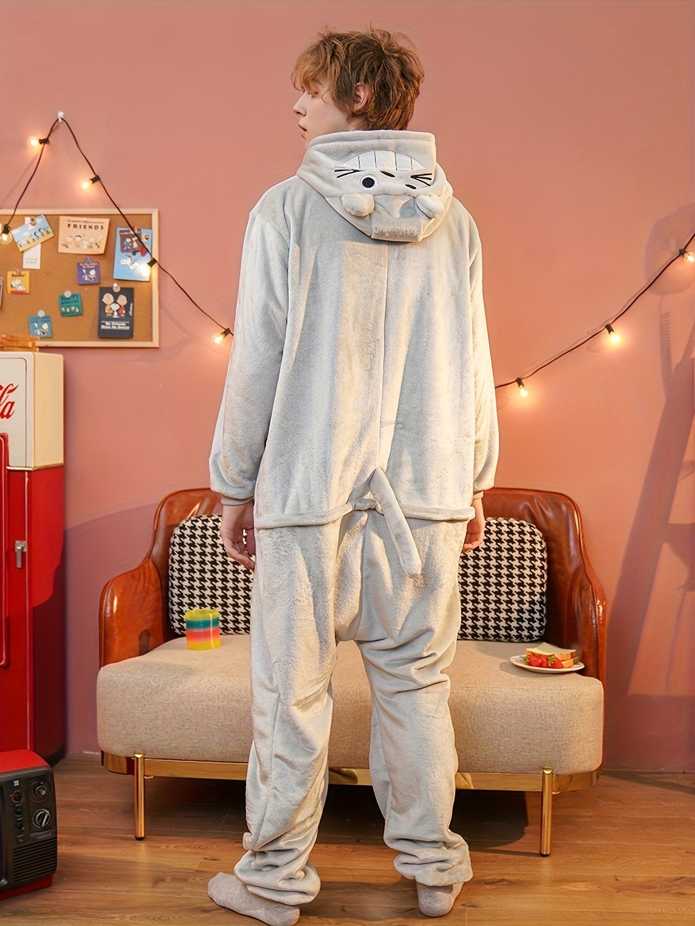 Cute Cartoon Thick Fuzzy Kigurumi Onesie - Image 4