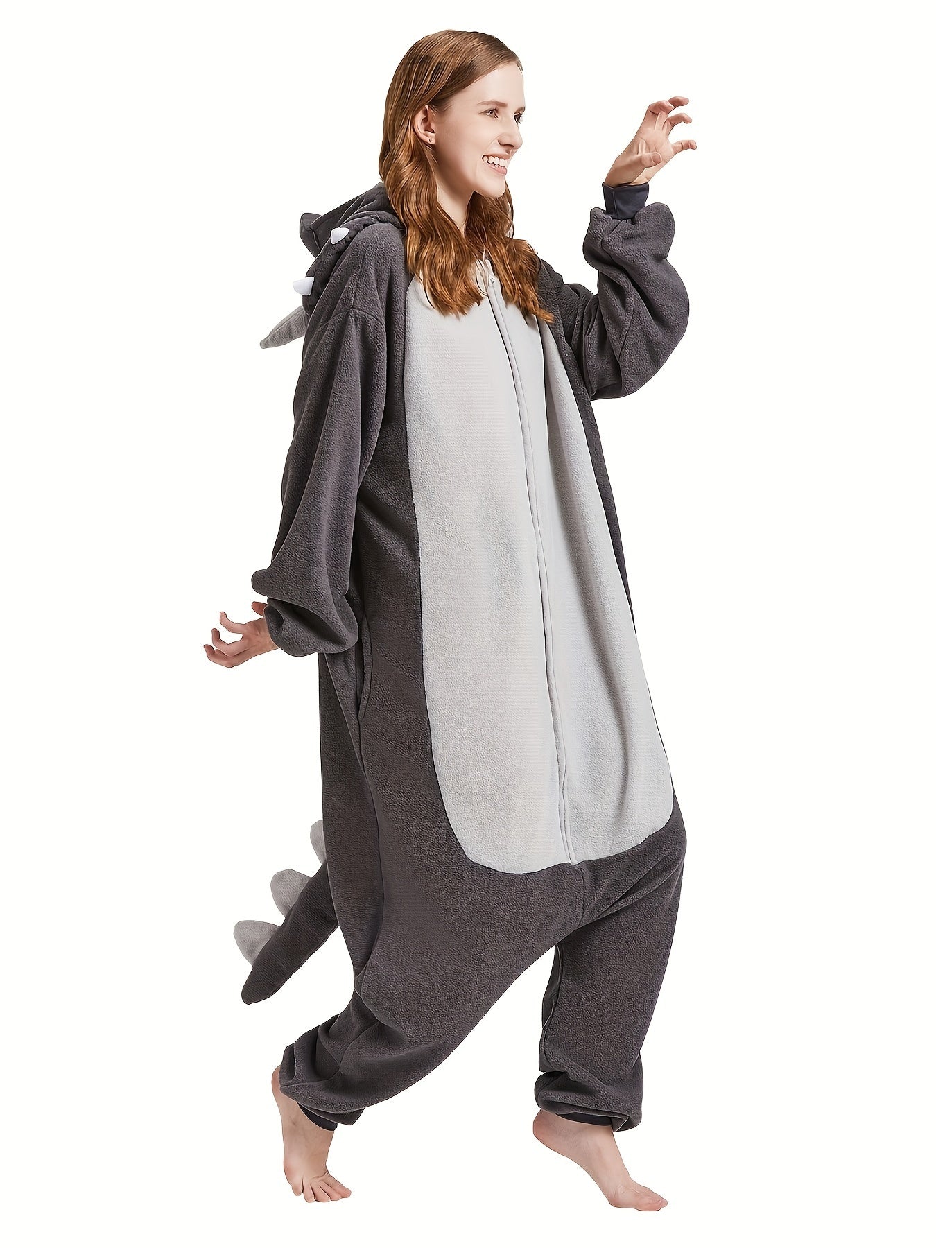 Unisex Adult Triceratops Kigurumi Onesie - Image 4