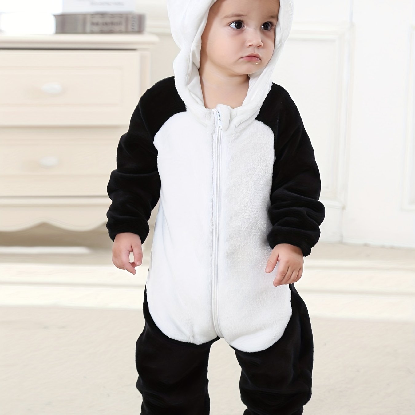 Super Cute Panda Shape Baby Kigurumi Onesie - Image 2