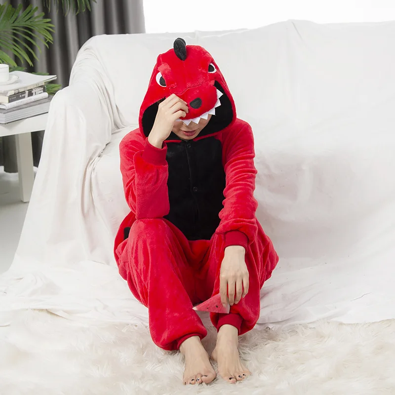 Red Tyrannosaurus Rex Kigurumi Onesie - Image 5