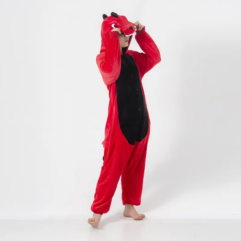 Red Tyrannosaurus Rex Kigurumi Onesie - Image 4