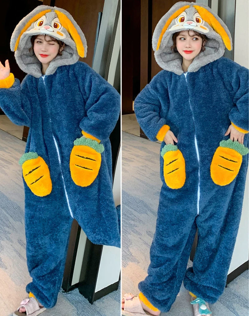 Winter Kigurumi Thicken Flannel Animal Kigurumi Onesie - Image 4
