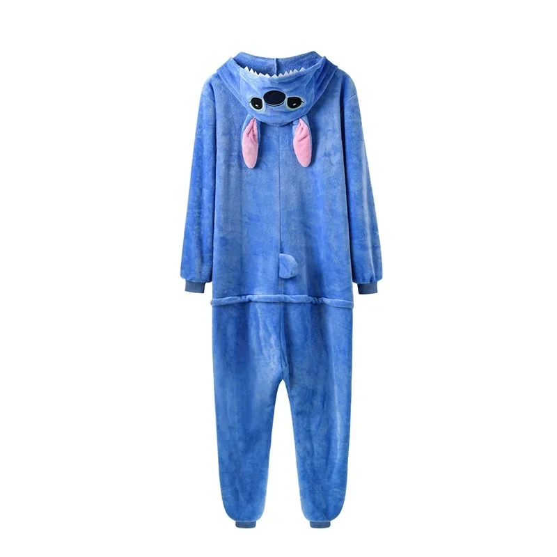 kf Sa3ad528f974145d487d7c984b14591ebE Unisex Zipper Onesie Blue Pajama Animal Kigurumis Women Winter Warm Sleep Suit Couple Overall Soft Flannel - Kigurumi UK Shop